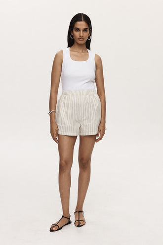 Marle Alisa Short - Ivory Stripe