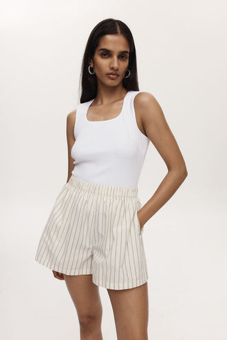 Marle Alisa Short - Ivory Stripe