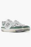 New Balance BB550BWY - White with Dark Juniper