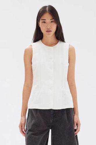 Assembly Calla Linen Top - Antique White