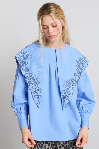 Damson Madder Candy Blouse - Business Blue