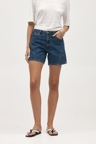 Marle Curve Seam Short - Heritage Blue