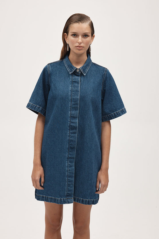 Marle Darla Dress - Heritage Blue