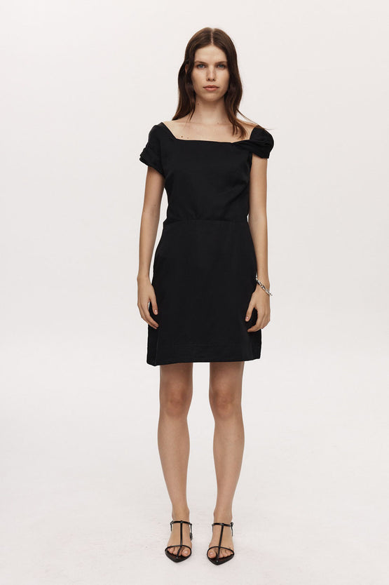 Marle Drew Dress - Black