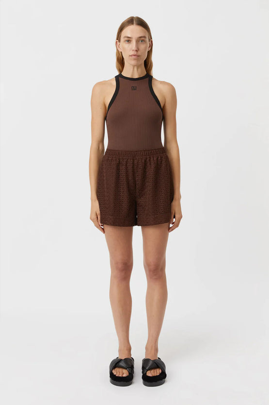 Camilla and Marc Nora Contrast Tank - Mocha