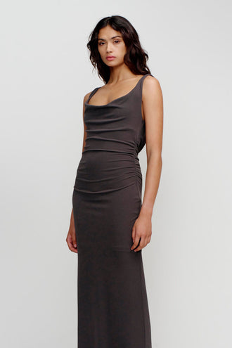 Ownley Harriette Midi Dress - Charcoal