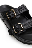 La Tribe Buckle Sandal - Black