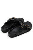 La Tribe Buckle Sandal - Black