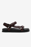 La Tribe Elke Braided Sandal - Black Cherry