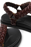 La Tribe Elke Braided Sandal - Black Cherry