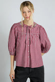 Damson Madder Mila Blouse - Cherry Gingham