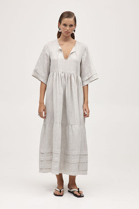 Marle Nellie Dress - Twill Stripe