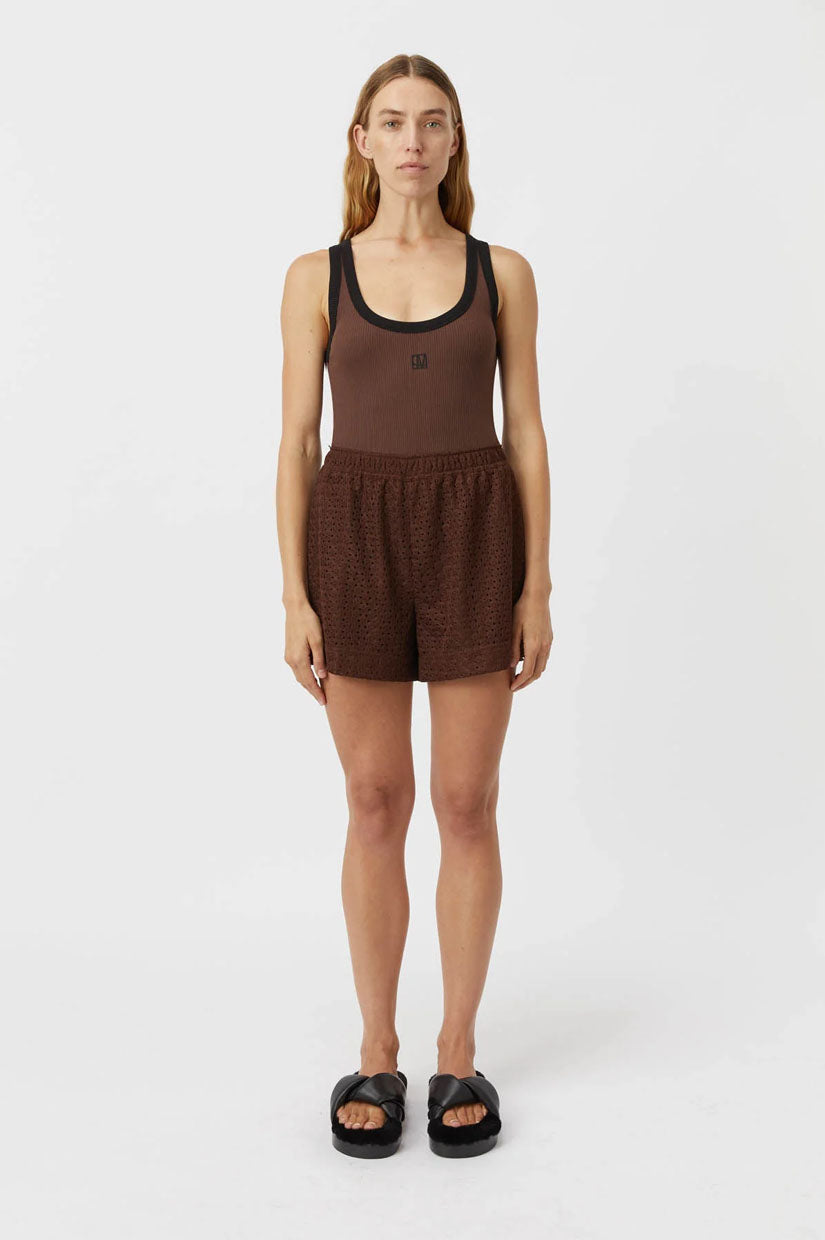 Camilla and Marc Nora Contrast Tank - Mocha