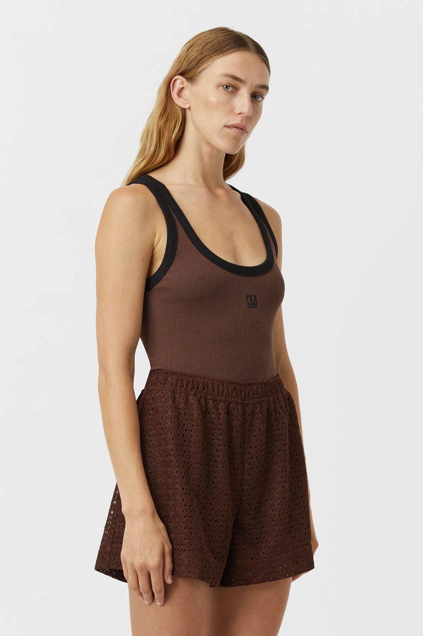 Camilla and Marc Nora Contrast Tank - Mocha