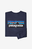 Patagonia L/S P-6 Logo Responsibili Tee - Classic Navy