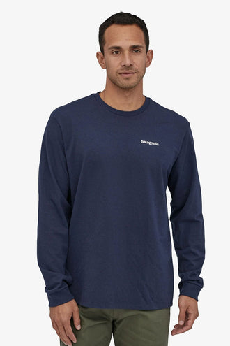 Patagonia L/S P-6 Logo Responsibili Tee - Classic Navy