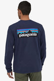 Patagonia L/S P-6 Logo Responsibili Tee - Classic Navy