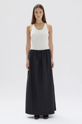 Assembly Philipa Poplin Midi Skirt - Black