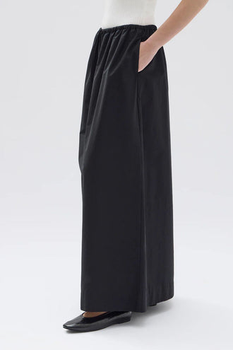 Assembly Philipa Poplin Midi Skirt - Black