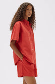 Assembly Tala Poplin SS Shirt - Papaya