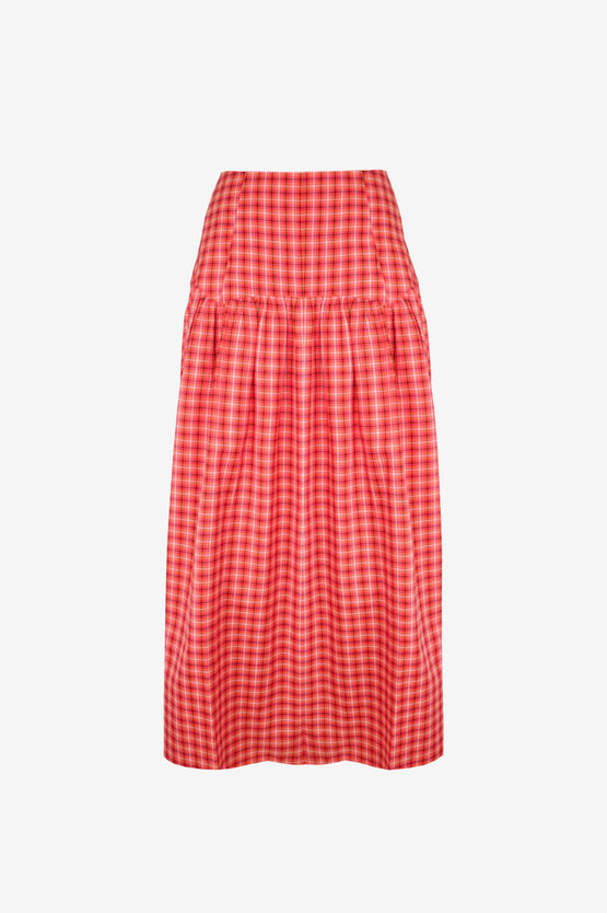 Ruby Trulli Skirt - Red Tartan