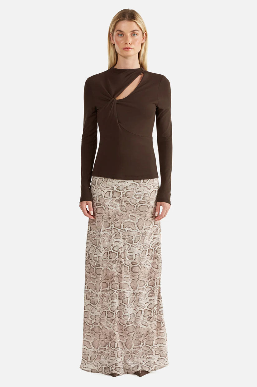 Ena Pelly Angel Twist Top - Mocha