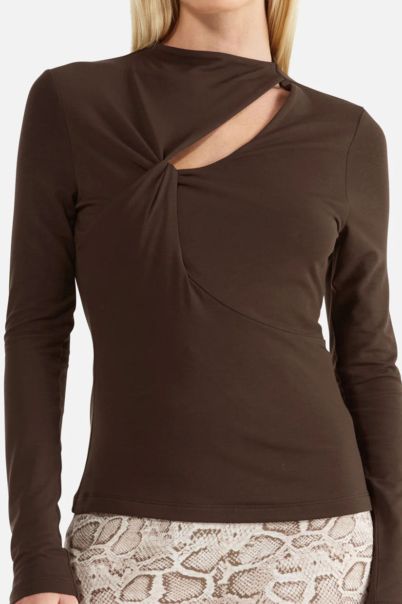 Ena Pelly Angel Twist Top - Mocha