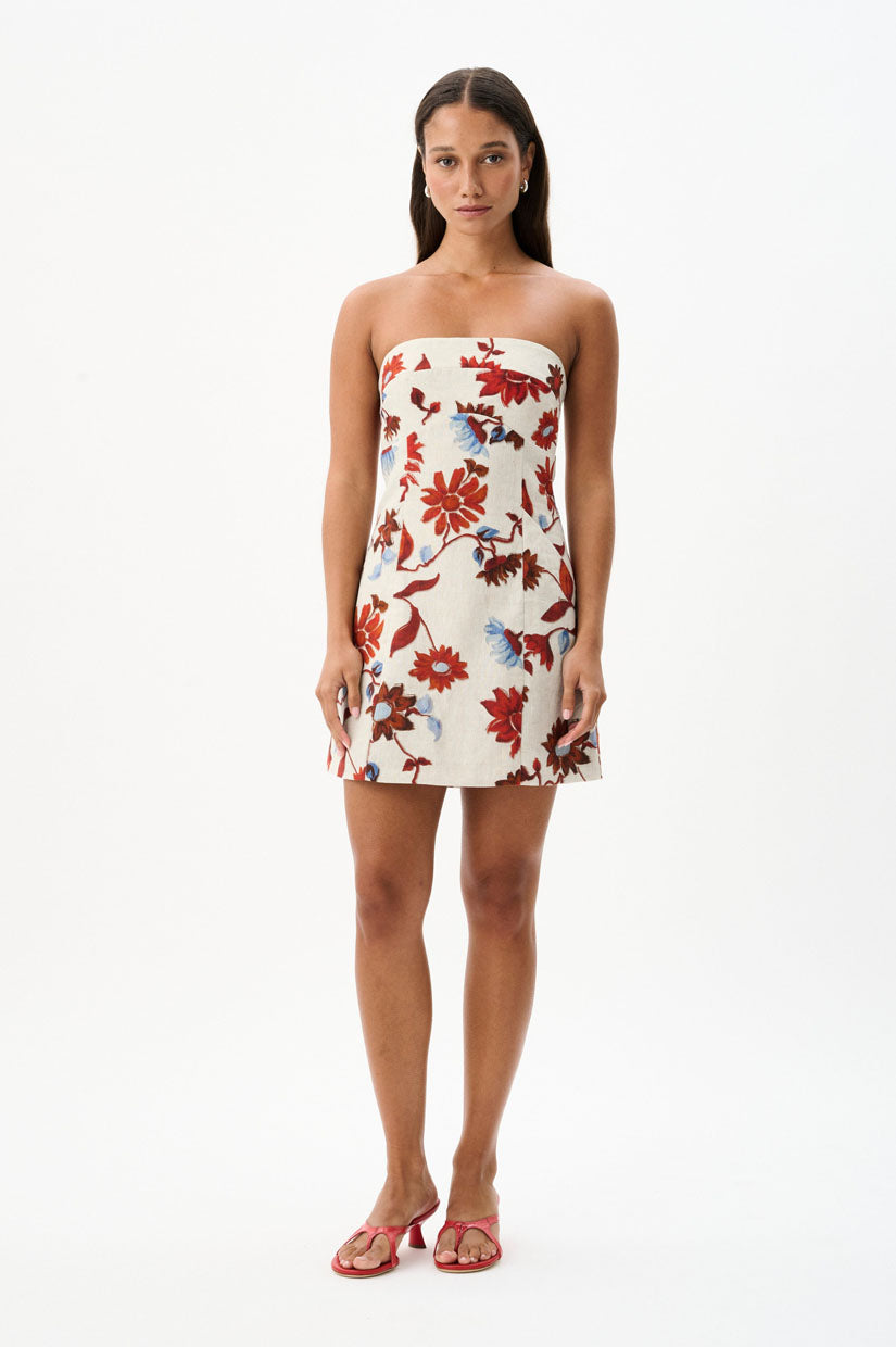 Roame Alba Mini Dress - Cactus Bloom Sand