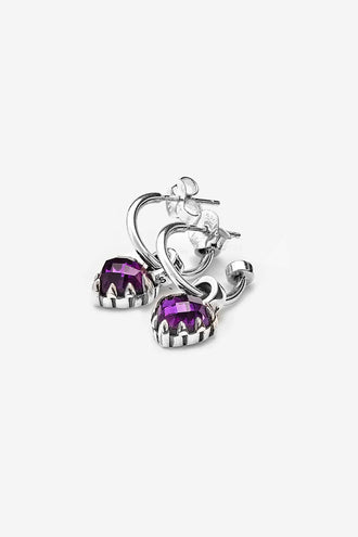 Stolen Girlfriends Club Love Anchor Earrings - Amethyst