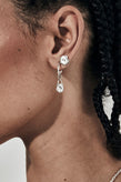 Stolen Girlfriends Club Shield Anchor Earrings - Silver