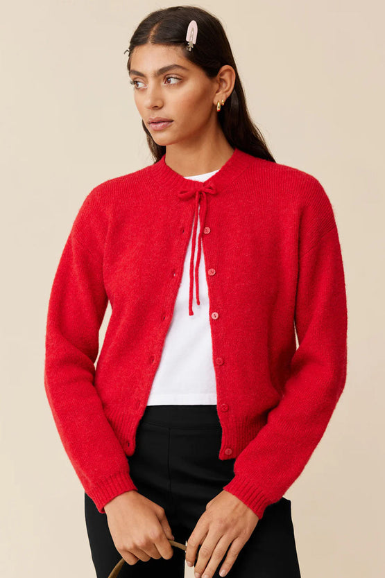 Ruby Annie Cardigan - Cherry Red