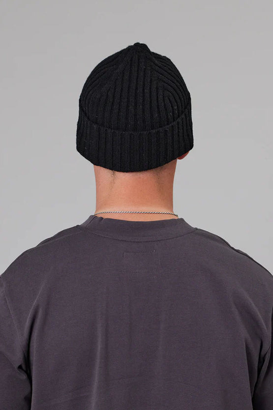 Just Another Fisherman Skipper Merino Beanie - Black