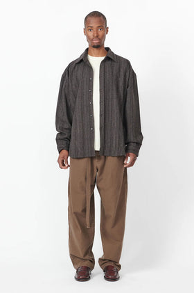 Beach Brains Big LS Shirt - Dark Brown