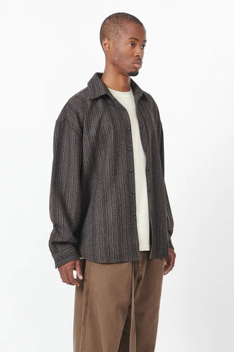 Beach Brains Big LS Shirt - Dark Brown