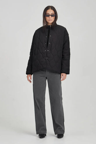Commoners Quilted Jacket  - Black