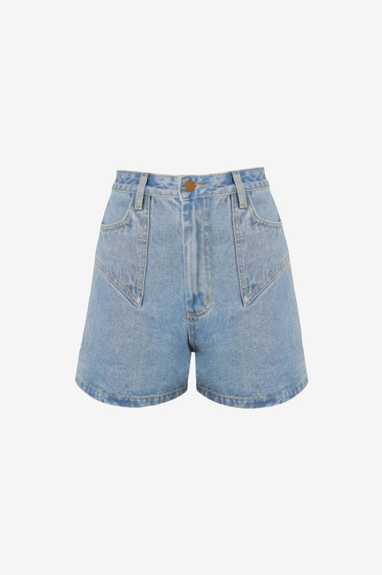 Ruby Clover Denim Short - Blue