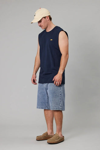 Just Another Fisherman Boat Works Denim Shorts - Blue