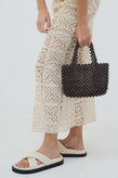 La Tribe Bon Bon Beaded Bag - Brown