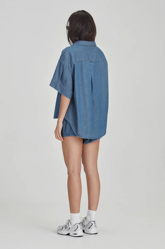 Commoners Womens Boyfriend Shirt - Chambray