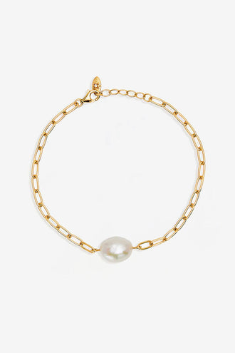 By Charlotte Breathe Pearl Bracelet - Gold