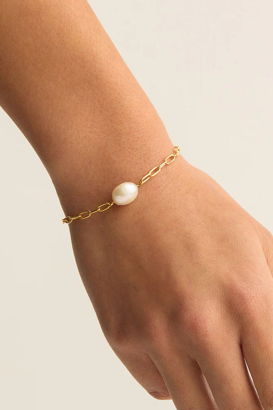 By Charlotte Breathe Pearl Bracelet - Gold