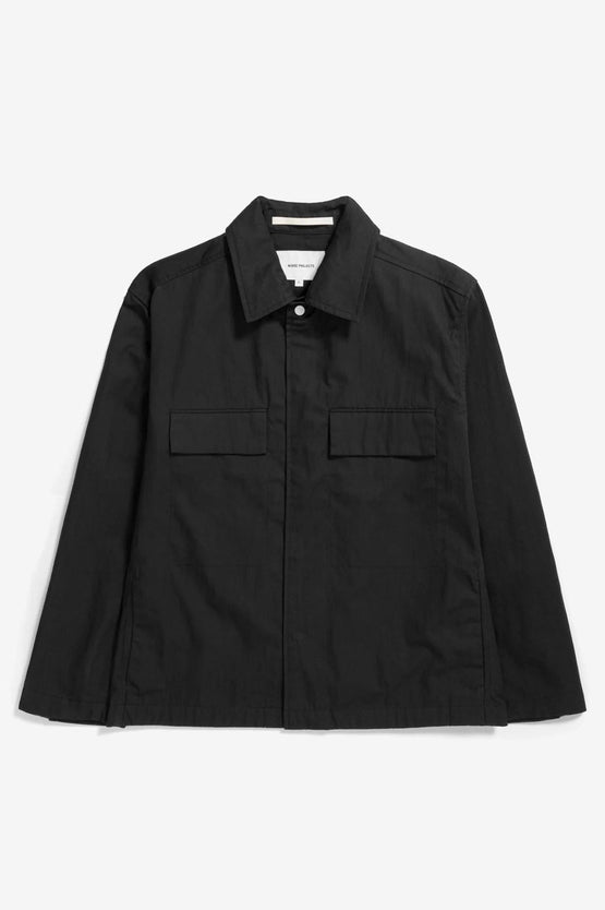 Norse Projects Pelle Fine Twill Overshirt - Black