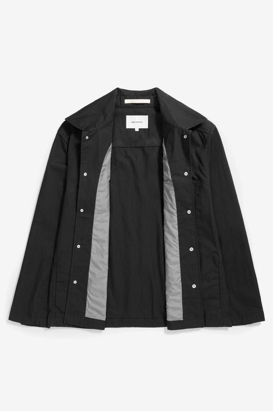 Norse Projects Pelle Fine Twill Overshirt - Black