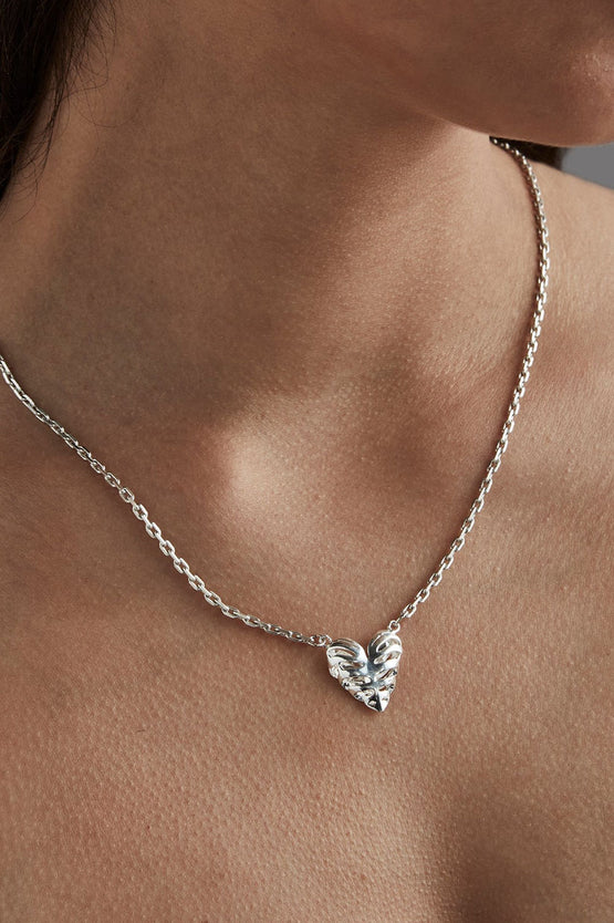 Stolen Girlfriends Club Heart Cage Necklace - Silver