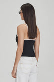 Commoners Fitted Rib Cami - Black/White