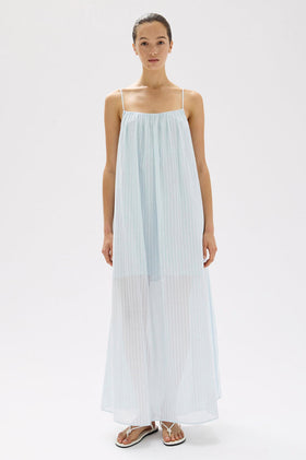 Assembly Cammy Stripe Maxi - Blue Haze/White