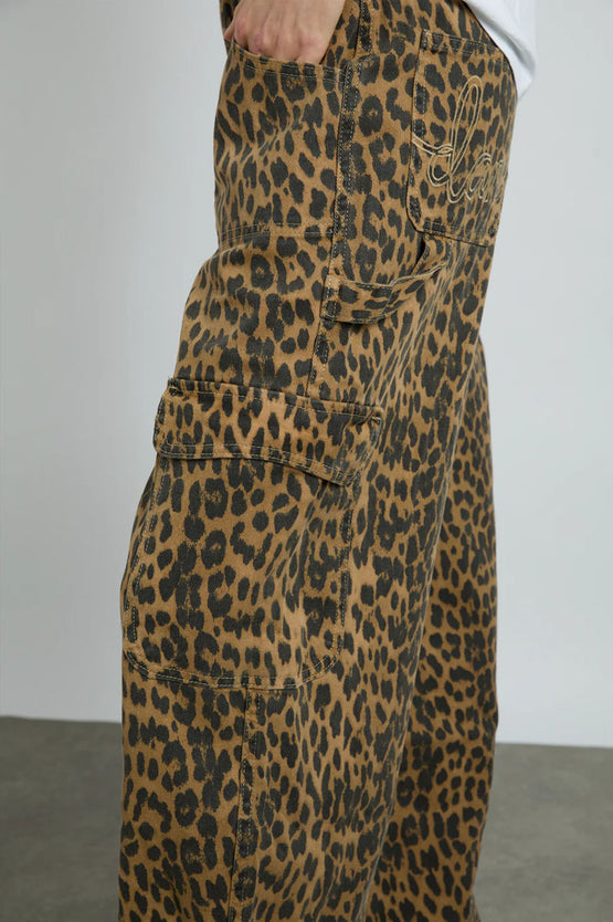 Damson Madder Cargo Jean - Leopard