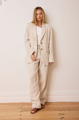 Caitlin Crisp Charlie Blazer - Natural Linen