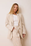 Caitlin Crisp Charlie Blazer - Natural Linen