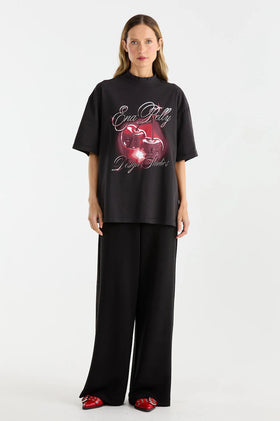 Ena Pelly Chrome Cherry Tee - Black